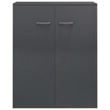 NNEVL Sideboard High Gloss Grey 60x30x75 cm Engineered Wood