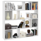 NNEVL Room Divider/Book Cabinet White 110x24x110 cm Engineered Wood