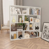 NNEVL Room Divider/Book Cabinet White 110x24x110 cm Engineered Wood
