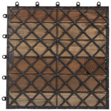 NNEVL Decking Tiles 20 pcs Grey Wash 30x30 cm Solid Acacia Wood