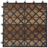 NNEVL Decking Tiles 30 pcs Grey Wash 30x30 cm Solid Acacia Wood