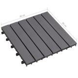NNEVL Decking Tiles 30 pcs Grey Wash 30x30 cm Solid Acacia Wood