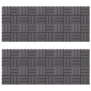 NNEVL Decking Tiles 20 pcs Grey Wash 30x30 cm Solid Acacia Wood