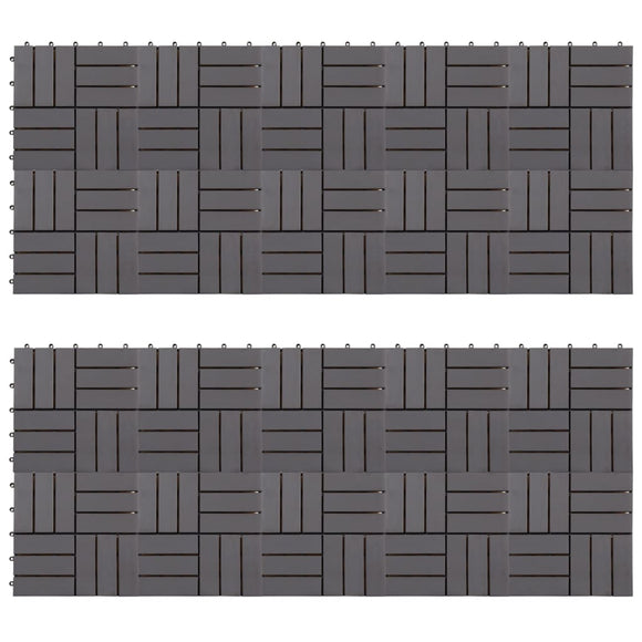NNEVL Decking Tiles 20 pcs Grey Wash 30x30 cm Solid Acacia Wood