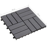 NNEVL Decking Tiles 30 pcs Grey Wash 30x30 cm Solid Acacia Wood