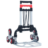 NNEVL Foldable Stair Transport Trolley 70 kg Aluminium Silver