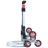 NNEVL Foldable Stair Transport Trolley 70 kg Aluminium Silver