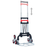 NNEVL Foldable Stair Transport Trolley 70 kg Aluminium Silver