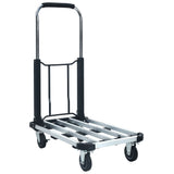 NNEVL Foldable Transport Trolley 150 kg Aluminium Silver
