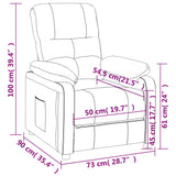 NNEVL Recliner Chair Light Grey Fabric