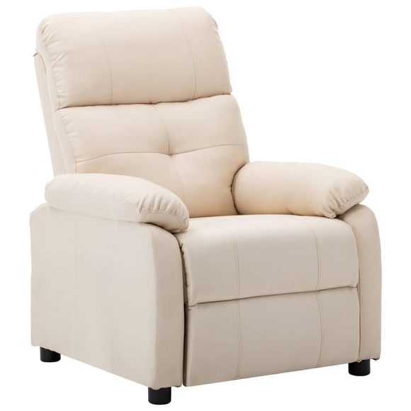 NNEVL Recliner Chair Cream Fabric