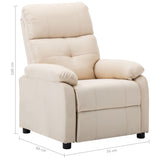 NNEVL Recliner Chair Cream Fabric