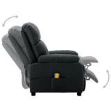 NNEVL Massage Recliner Chair Dark Grey Fabric
