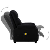 NNEVL Massage Recliner Chair Black Fabric