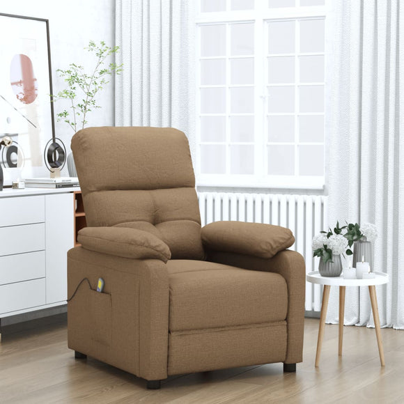 NNEVL Massage Chair Brown Fabric