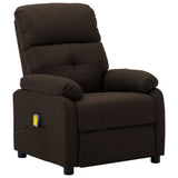 NNEVL Massage Recliner Chair Dark Brown Fabric