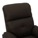 NNEVL Massage Recliner Chair Dark Brown Fabric