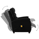 NNEVL Massage Reclining Chair Black Faux Leather