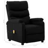NNEVL Massage Reclining Chair Black Faux Leather