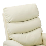 NNEVL Massage Reclining Chair Cream Faux Leather