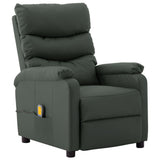 NNEVL Massage Reclining Chair Grey Faux Leather