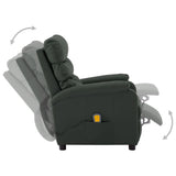 NNEVL Massage Reclining Chair Grey Faux Leather