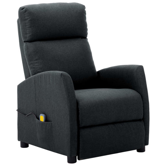 NNEVL Massage Reclining Chair Dark Grey Fabric