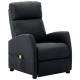 NNEVL Massage Reclining Chair Dark Grey Fabric