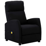 NNEVL Massage Reclining Chair Black Fabric