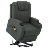 NNEVL Massage Stand-up Chair Anthracite Faux Leather