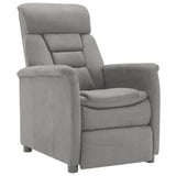 NNEVL Recliner Light Grey Faux Suede Leather