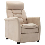 NNEVL Recliner Cream Faux Suede Leather