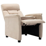 NNEVL Recliner Cream Faux Suede Leather