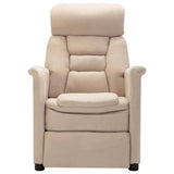 NNEVL Recliner Cream Faux Suede Leather