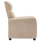 NNEVL Recliner Cream Faux Suede Leather