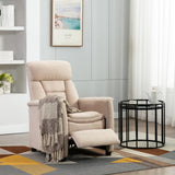 NNEVL Recliner Cream Faux Suede Leather