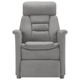 NNEVL Massage Recliner Light Grey Faux Suede Leather
