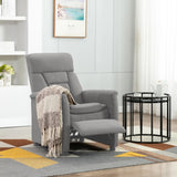 NNEVL Massage Recliner Light Grey Faux Suede Leather