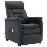 NNEVL Massage Recliner Dark Grey Faux Suede Leather