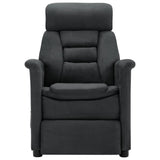 NNEVL Massage Recliner Dark Grey Faux Suede Leather