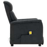 NNEVL Massage Recliner Dark Grey Faux Suede Leather