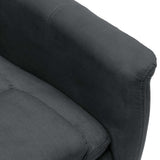NNEVL Massage Recliner Dark Grey Faux Suede Leather