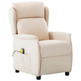 NNEVL Massage Recliner Cream Fabric