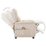 NNEVL Massage Recliner Cream Fabric