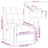 NNEVL Recliner Dark Grey Fabric