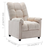 NNEVL Recliner Cream Fabric