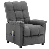 NNEVL Massage Recliner Light Grey Fabric