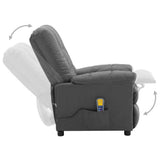 NNEVL Massage Recliner Light Grey Fabric