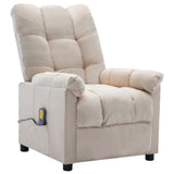 NNEVL Massage Recliner Cream Fabric