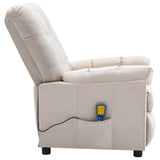NNEVL Massage Recliner Cream Fabric